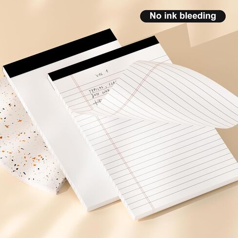 Small Notepad 5 x 8 Legal Pads 5 x 8 inches 30 Sheets per Pad, 6 Packs of Bright White Paper Note Pads, College Ruled Writing Pads with Hard Backboard - 20lb Paper in Saudi Arabia