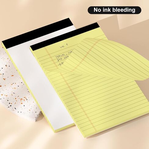 Small Notepad 5 x 8 Legal Pads 5 x 8 inches 30 Sheets per Pad, 6 Packs of Bright White Paper Note Pads, College Ruled Writing Pads with Hard Backboard - 20lb Paper in Saudi Arabia