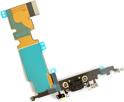 USB Charging Flex Cable for iPhone 8 Plus Charger Connector Headphone Dock Jack Plug Port (Black) in Saudi Arabia