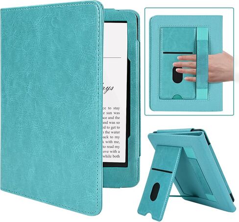 حافظة COO لجهاز Kindle Paperwhite مقاس 6.8 بوصات (الجيل الحادي عشر - 2021) والإصدار المميز، حافظة Kindle Paperwhite الفاخرة مقاس 6.8 بوصات مع تنبيه/غفو تلقائي، وحزام يد، وفتحة للبطاقات وحامل قابل للطي، وردي in Kuwait