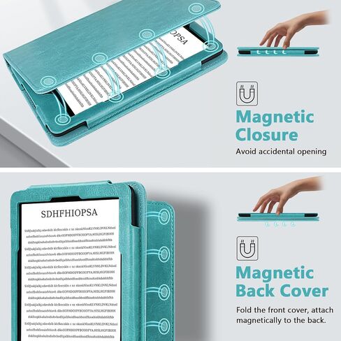 حافظة COO لجهاز Kindle Paperwhite مقاس 6.8 بوصات (الجيل الحادي عشر - 2021) والإصدار المميز، حافظة Kindle Paperwhite الفاخرة مقاس 6.8 بوصات مع تنبيه/غفو تلقائي، وحزام يد، وفتحة للبطاقات وحامل قابل للطي، وردي in Kuwait