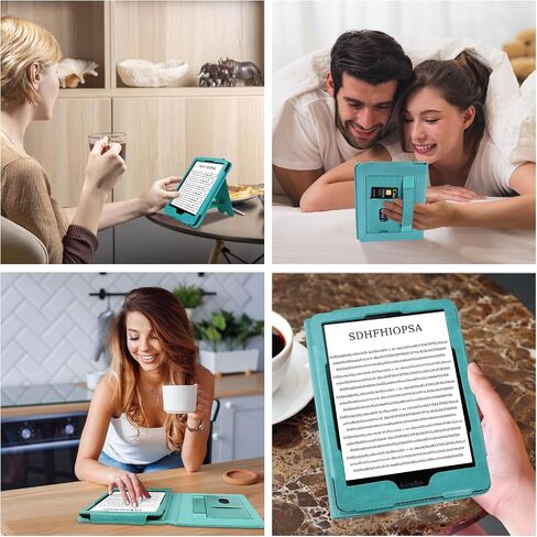 حافظة COO لجهاز Kindle Paperwhite مقاس 6.8 بوصات (الجيل الحادي عشر - 2021) والإصدار المميز، حافظة Kindle Paperwhite الفاخرة مقاس 6.8 بوصات مع تنبيه/غفو تلقائي، وحزام يد، وفتحة للبطاقات وحامل قابل للطي، وردي in Kuwait