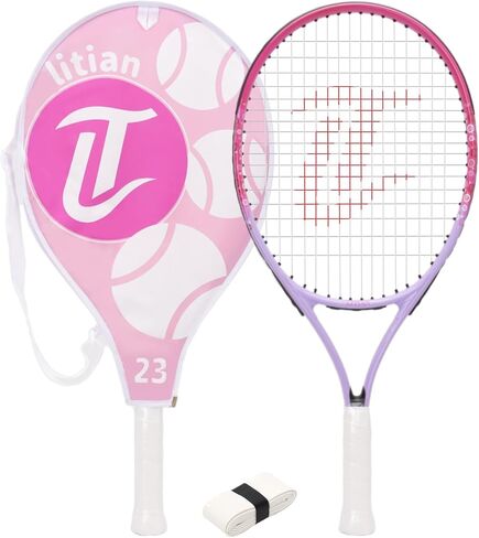 LITIAN Pink Tennis Racket for Kids 2-10 Years Old - Lightweight and Durable 17"19"21"23"25" Kids Tennis Rackets for Toddler Junior Youth Beginners… in Saudi Arabia