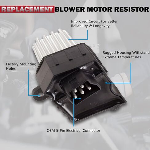 مقاوم محرك منفاخ HVAC متوافق مع Bmw 323CI 323I 328CI 328I 325CI 330CI M3 325I 325XI 330XI 330I 525I 530I 528I 540I M5 X3 X5 يستبدل 64116923204 (97 98 99 00 01) 02 03 04 05 06 07 08 09 10) in Saudi Arabia