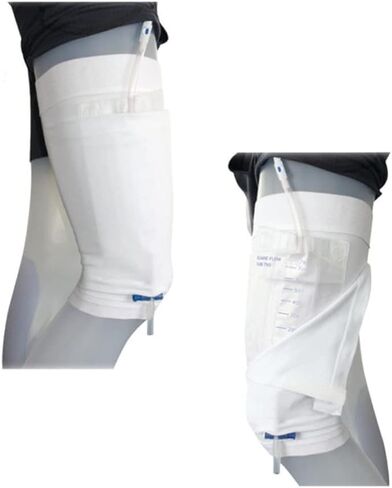 حامل حقيبة الساق للقسطرة، حقيبة للبول، أكمام للقسطرة، حامل حقيبة للقسطرة، حزام للساق، غطاء حقيبة الصرف البولي للرجال والنساء، أكياس بول للساقين (L) in Kuwait