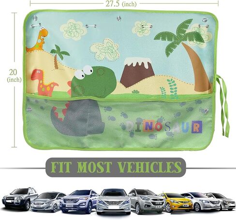 نافذة جانبية لمظلة الشمس للسيارة، عبوتان من ظلال نافذة السيارة المعتمة مع جيوب شبكية للتخزين ستارة نافذة السيارة 7 أكواب شفط للحماية من الشمس/الحرارة/الأشعة فوق البنفسجية in Saudi Arabia