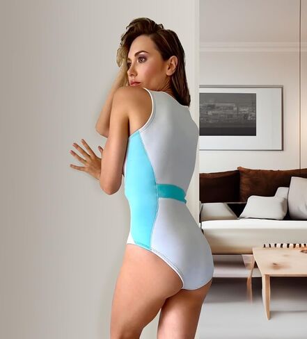 Womens Wetsuit Shorty | 2mm Neoprene Swimsuit | Front Zipper Wetsuit | One Piece Wet Suit Winter Swimming Surfing in Saudi Arabia