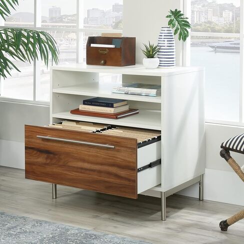 Sauder Vista Key Lateral File Ped, L: 30.00" x H: 18.54" x W: 30.08", Pearl White in Saudi Arabia