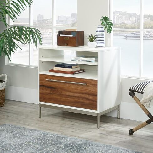 Sauder Vista Key Lateral File Ped, L: 30.00" x H: 18.54" x W: 30.08", Pearl White in Saudi Arabia