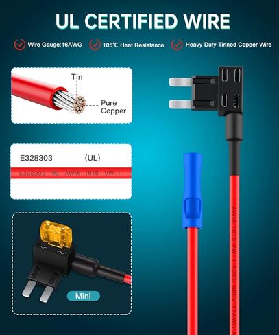 ELECTOP 20 Pack 12V Car Add-a-Circuit Fuse Tap Mini Fuse Adapter Kit, Mini Fuse Taps Automotive ATM APM Fuse Holder Connector with 5A/10A/15A Blade Fuses and Cable Ties for Cars Trucks Boats in Saudi Arabia