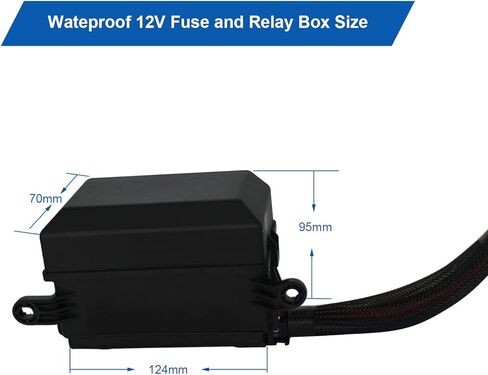 صندوق مصهر ومرحل 12 فولت مع 5 قطع 5 دبابيس JD1914 40A مرحل و1 قطعة 4 دبابيس مرحل 6 ATC/ATO بليد فيوز، صندوق مرحل عالمي مقاوم للماء للسيارات والشاحنات والقوارب البحرية in Kuwait