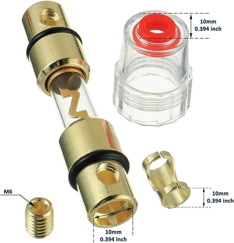 حامل مصهر AGU مدمج بمقياس 4-10 مع مصهر AGU بقدرة 30 أمبير مثالي لصوت السيارة وأجهزة الإنذار ومكبرات الصوت والضواغط - حامل مصهر مقاوم للماء بقدرة 30 أمبير 3 مجموعات in Kuwait