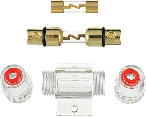 حامل مصهر AGU مدمج بمقياس 4-10 مع مصهر AGU بقدرة 30 أمبير مثالي لصوت السيارة وأجهزة الإنذار ومكبرات الصوت والضواغط - حامل مصهر مقاوم للماء بقدرة 30 أمبير 3 مجموعات in Kuwait