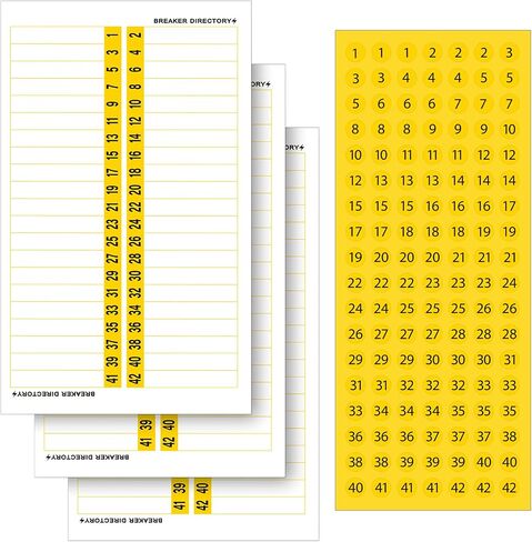 Breaker Panel Labels Electrical Electric Box Sticker Number Breaker Panel Labels Electrical Sticker Number Directory Load Center Adhesive Waterproof Reusable in Saudi Arabia
