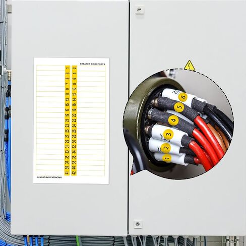 Breaker Panel Labels Electrical Electric Box Sticker Number Breaker Panel Labels Electrical Sticker Number Directory Load Center Adhesive Waterproof Reusable in Saudi Arabia