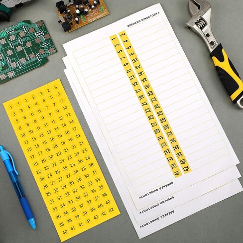 Breaker Panel Labels Electrical Electric Box Sticker Number Breaker Panel Labels Electrical Sticker Number Directory Load Center Adhesive Waterproof Reusable in Saudi Arabia