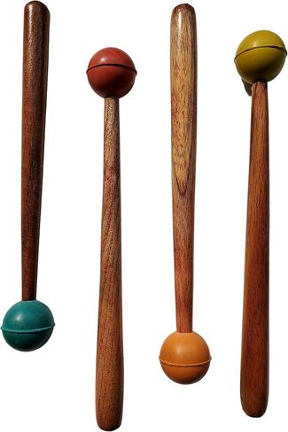 مطرقة الشوكة الرنانة 1 قطعة | خشب الورد الهندي الشمالي المصقول يدويًا | ضبط فروك المنشط | مطرقة بمقبض طويل 22 سم in Kuwait