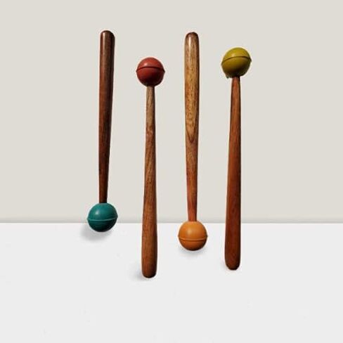 مطرقة الشوكة الرنانة 1 قطعة | خشب الورد الهندي الشمالي المصقول يدويًا | ضبط فروك المنشط | مطرقة بمقبض طويل 22 سم in Kuwait