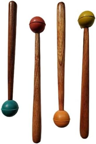 مطرقة الشوكة الرنانة 1 قطعة | خشب الورد الهندي الشمالي المصقول يدويًا | ضبط فروك المنشط | مطرقة بمقبض طويل 22 سم in Kuwait