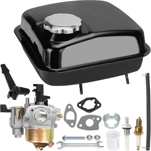 GREHUA ترقية خزان الوقود الغاز مع مقياس مستوى الوقود للمفترس 212cc 196cc 6.5hp GX160 GX200 Baja Warrior MB165 MB200 Coleman CT200U BT200X KT196 Hammerhead 80T Go Kart Engine أجزاء الدراجة الصغيرة باللون الأسود in Kuwait