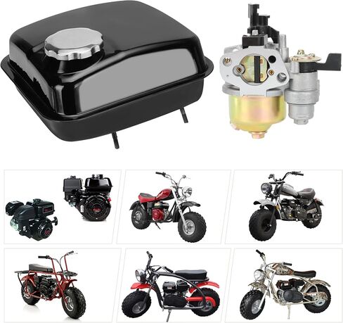 GREHUA ترقية خزان الوقود الغاز مع مقياس مستوى الوقود للمفترس 212cc 196cc 6.5hp GX160 GX200 Baja Warrior MB165 MB200 Coleman CT200U BT200X KT196 Hammerhead 80T Go Kart Engine أجزاء الدراجة الصغيرة باللون الأسود in Kuwait