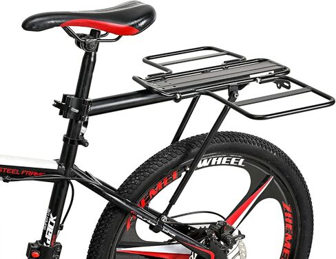 Jranter دراجة دراجة البضائع الرف الدراجة الخلفية البضائع الرف الإفراج السريع طوي الدراجة الأمتعة رف الدراجة الملحقات لظهر الدراجة صالح للدراجة الجبلية 24-29 مع الأشرطة بنجي 165 رطل in Kuwait