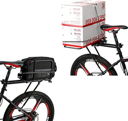 Jranter دراجة دراجة البضائع الرف الدراجة الخلفية البضائع الرف الإفراج السريع طوي الدراجة الأمتعة رف الدراجة الملحقات لظهر الدراجة صالح للدراجة الجبلية 24-29 مع الأشرطة بنجي 165 رطل in Kuwait