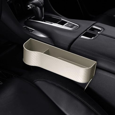 Nisstiiv Car Seat Gap Filler Organizer, Multifunctional Seat Gap Storage Box with Cup Holder, Console Side Extra Pouchs with USB Car Charger, Auto Accessories for Cellphone Wallet Key (A-Pair) in Saudi Arabia