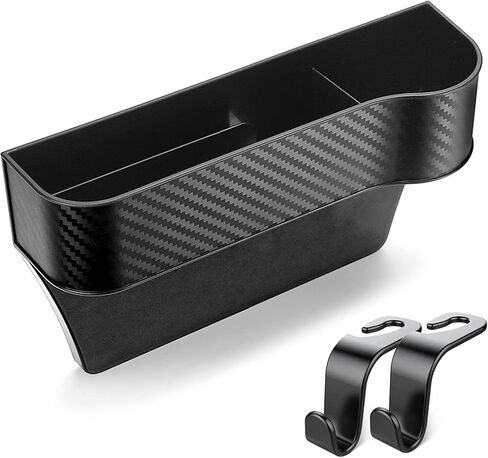 Nisstiiv Car Seat Gap Filler Organizer, Multifunctional Seat Gap Storage Box with Cup Holder, Console Side Extra Pouchs with USB Car Charger, Auto Accessories for Cellphone Wallet Key (A-Pair) in Saudi Arabia