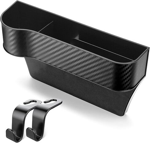 Nisstiiv Car Seat Gap Filler Organizer, Multifunctional Seat Gap Storage Box with Cup Holder, Console Side Extra Pouchs with USB Car Charger, Auto Accessories for Cellphone Wallet Key (A-Pair) in Saudi Arabia