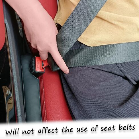 Happyworker Leather Car Seat Gap Fillers Universal Fit Organizer Stop Things from Dropping Under Pack of 2 (Black) in Saudi Arabia