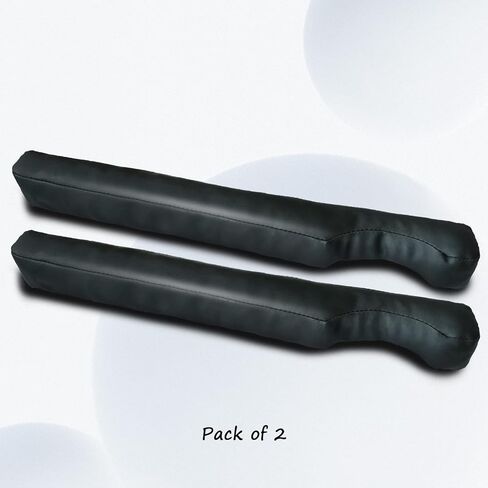Happyworker Leather Car Seat Gap Fillers Universal Fit Organizer Stop Things from Dropping Under Pack of 2 (Black) in Saudi Arabia