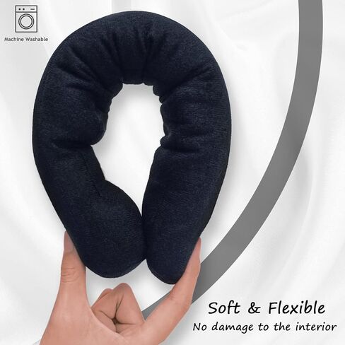 Happyworker Leather Car Seat Gap Fillers Universal Fit Organizer Stop Things from Dropping Under Pack of 2 (Black) in Kuwait