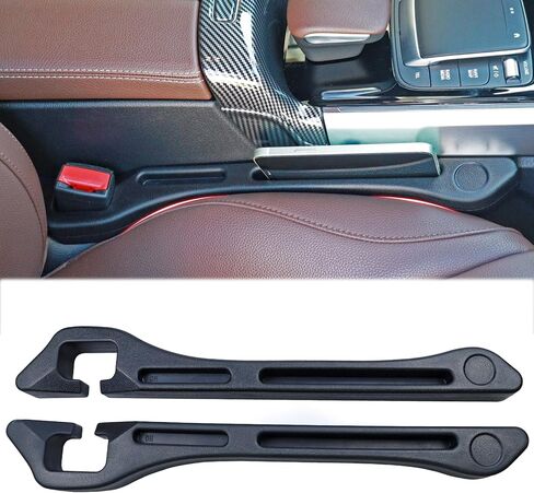 Car Seat Gap Filler Organizer Universal Fit Car SUV Truck Console Side Plug Strip Stopping Phone Key from Falling Pack of 2 Black in Saudi Arabia