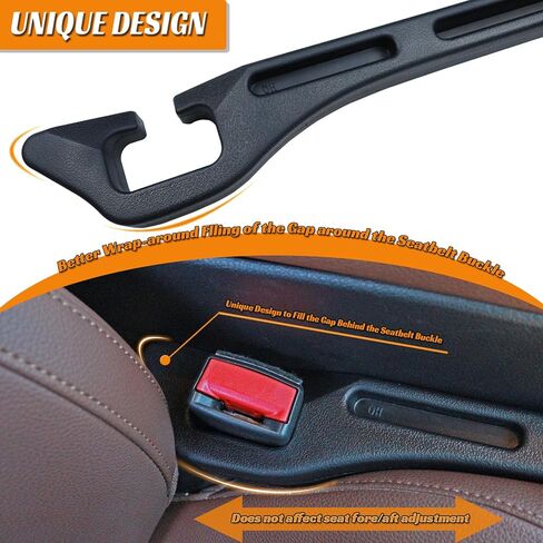 Car Seat Gap Filler Organizer Universal Fit Car SUV Truck Console Side Plug Strip Stopping Phone Key from Falling Pack of 2 Black in Saudi Arabia