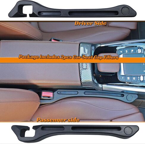 Car Seat Gap Filler Organizer Universal Fit Car SUV Truck Console Side Plug Strip Stopping Phone Key from Falling Pack of 2 Black in Saudi Arabia