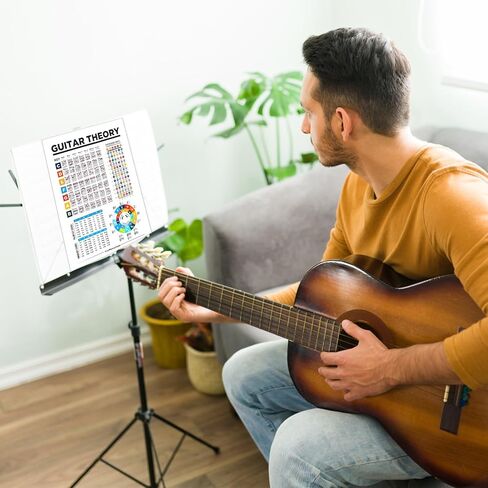 ملصق مخطط أوتار الجيتار للمبتدئين، 8.78 × 12.4 بوصة مخطط وتر الجيتار الرقائقي، ملصق دائرة الأخماس، مخطط نظرية الجيتار، مخطط مقياس أوتار الجيتار، هدية للمبتدئين in Kuwait