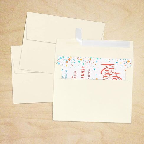 مظاريف دعوة LUXPaper A7 | قشر واضغط | 5 1/4 بوصة × 7 1/4 بوصة | الكتان الطبيعي | 80 رطل. نص | 50 الكمية in Saudi Arabia