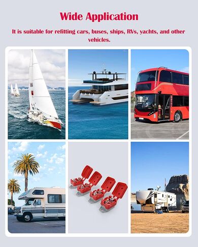 قاطع دائرة أوتوماتيكي 20 أمبير، تيار مستمر 12 فولت - 24 فولت مع غطاء مسمار للسيارات والشاحنات ومركبات RV والمركبات الكهربائية ومحركات السيارات والمركبات البحرية (4 قطع) in Kuwait