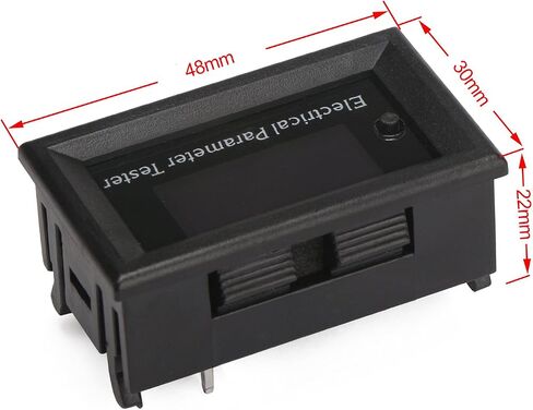 DROK 0.96 بوصة جهاز اختبار OLED متعدد الوظائف المحمول DC 0-33V 0-3A 0-99h59min 0-99W درجة الحرارة الحالية الجهد الكهربي سعة الطاقة 7in1 لوحة قياس المعلمة الكهربائية in Saudi Arabia