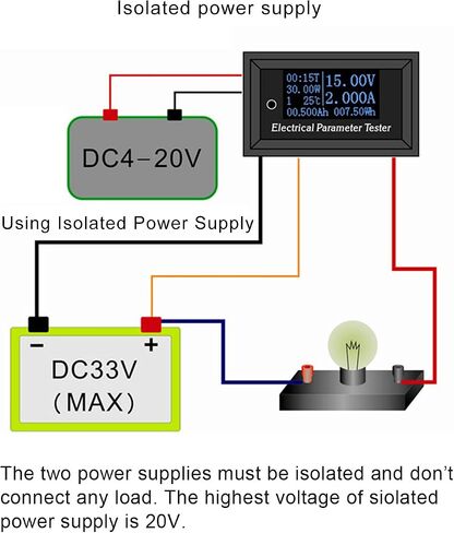 DROK 0.96 بوصة جهاز اختبار OLED متعدد الوظائف المحمول DC 0-33V 0-3A 0-99h59min 0-99W درجة الحرارة الحالية الجهد الكهربي سعة الطاقة 7in1 لوحة قياس المعلمة الكهربائية in Saudi Arabia