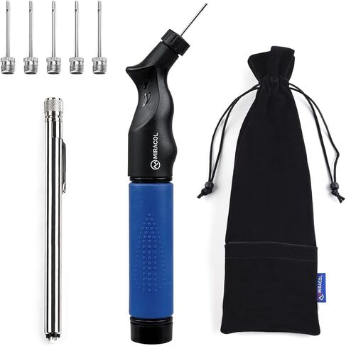 مضخة كرة مع 6 إبر - مضخة هواء مزدوجة الحركة من ميراكول لكرة السلة وكرة القدم وكرة القدم الرياضية in Kuwait