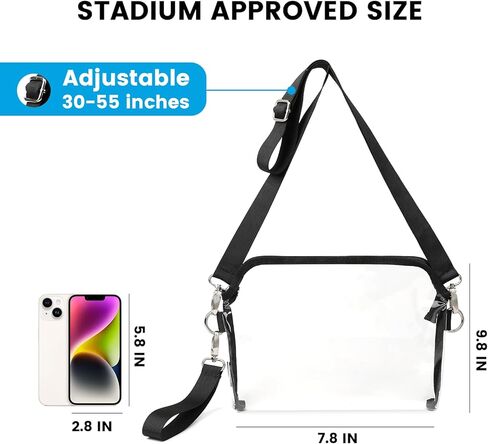 تمت الموافقة على Vorspack Clear Bag Stadium - حقيبة ملعب شفافة لطيفة من مادة PVC للحفلات الموسيقية والمهرجانات الرياضية in Kuwait