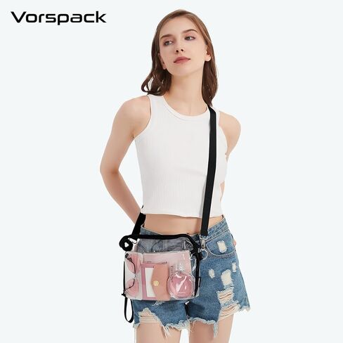 تمت الموافقة على Vorspack Clear Bag Stadium - حقيبة ملعب شفافة لطيفة من مادة PVC للحفلات الموسيقية والمهرجانات الرياضية in Kuwait