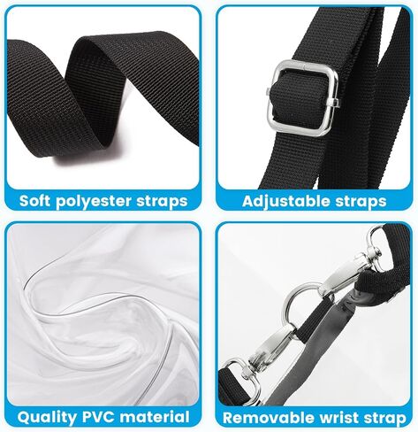تمت الموافقة على Vorspack Clear Bag Stadium - حقيبة ملعب شفافة لطيفة من مادة PVC للحفلات الموسيقية والمهرجانات الرياضية in Kuwait