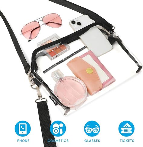 تمت الموافقة على Vorspack Clear Bag Stadium - حقيبة ملعب شفافة لطيفة من مادة PVC للحفلات الموسيقية والمهرجانات الرياضية in Saudi Arabia
