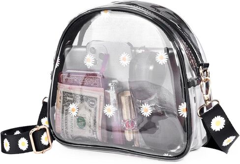Clear Purse for Women Girls, Stadium Approved Clear Crossbody Bag,See Through Clear Bag with Adjustable Strap in Saudi Arabia