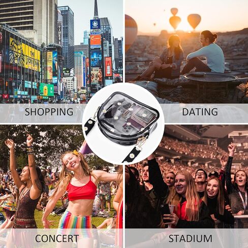 Clear Purse for Women Girls, Stadium Approved Clear Crossbody Bag,See Through Clear Bag with Adjustable Strap in Saudi Arabia