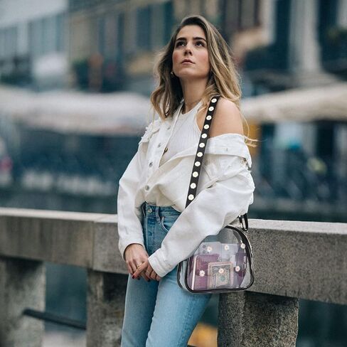 Clear Purse for Women Girls, Stadium Approved Clear Crossbody Bag,See Through Clear Bag with Adjustable Strap in Saudi Arabia