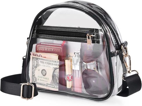 Clear Purse for Women Girls, Stadium Approved Clear Crossbody Bag,See Through Clear Bag with Adjustable Strap in Saudi Arabia